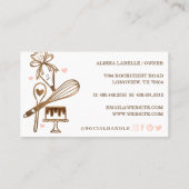 Carte De Visite Cuisson et Cuisine Ustensile de bois Texture et ro (Dos)