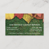 Carte De Visite Cuisson et nettoyage des feuilles (Devant)