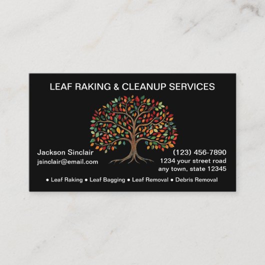 Carte De Visite Cuisson et nettoyage des feuilles (Devant)