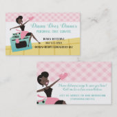 Carte De Visite Cuisson faite sur commande de cuisine de femme (Devant / Derrière)