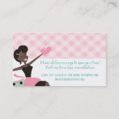 Carte De Visite Cuisson faite sur commande de cuisine de femme (Dos)