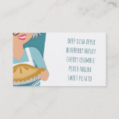 Carte De Visite Cuisson grise de boulangerie de dame de tarte de (Dos)