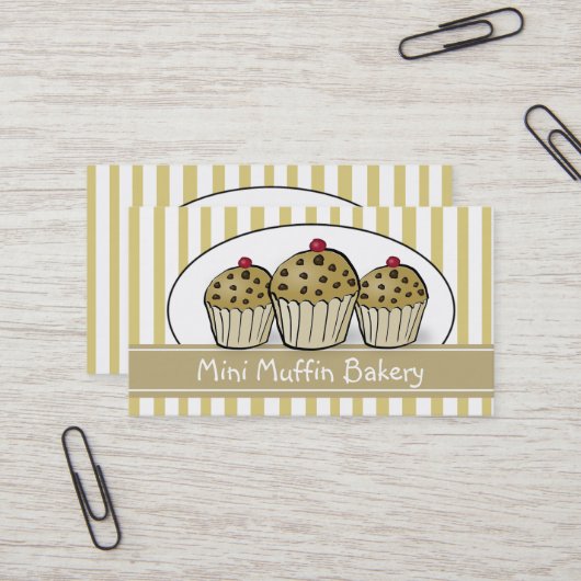 Carte De Visite Cuisson Mini Muffin Cuisson Confiserie (Devant/Arrière en situation)
