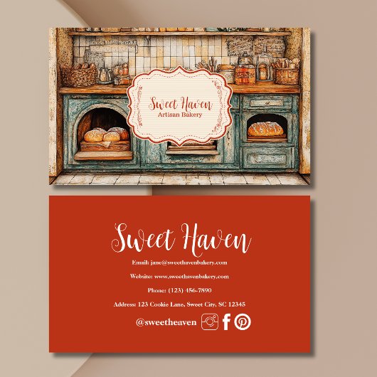 Carte De Visite Cuisson rustique