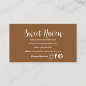 Carte De Visite Cuisson rustique (Dos)