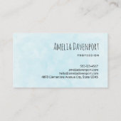 Carte De Visite Cuite Kitten blanc avec de beaux yeux bleus (Dos)