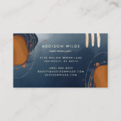 Carte De Visite Cuivre Abstrait Et Or Moderne Géométrique (Dos)