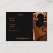 Carte de visite cuivre abstrait marron noir 2 (Dos)