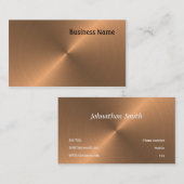 Carte De Visite Cuivre balayé (Devant / Derrière)