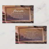 Carte De Visite Cuivre moderne Design d'intérieur d'aquarelle (Devant / Derrière)