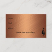 Carte de visite Cuivre noir Floral Abstrait (Dos)