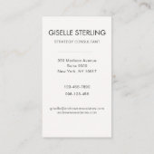 Carte De Visite Cuivre Professionnel Entreprise Moderne Élégant (Dos)