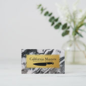 Carte De Visite Culinaire | Chef exécutif | Découpe en or marbré (Debout devant)