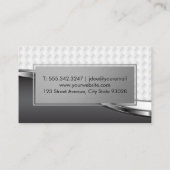 Carte De Visite Culinaire | Chef exécutif Knife | Tissage métalliq (Dos)