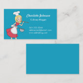 Carte de visite culinaire de critique de (Devant / Derrière)