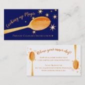 Carte de visite culinaire de cuillère magique (Devant / Derrière)