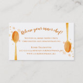 Carte de visite culinaire de cuillère magique (Dos)