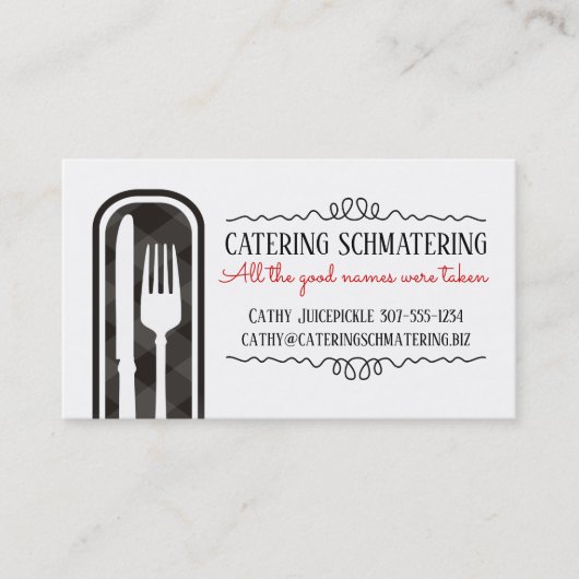 Carte de visite culinaire de restauration de chef (Devant)