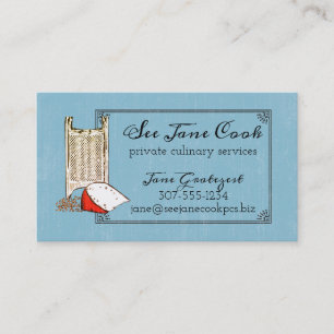 Carte de visite culinaire de restauration de chef