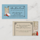 Carte de visite culinaire de restauration de chef (Devant / Derrière)