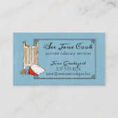Carte de visite culinaire de restauration de chef (Devant)