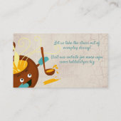 Carte de visite culinaire de rétro de soupe de pot (Dos)