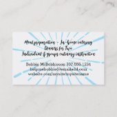 carte de visite culinaire motif tomate (Dos)