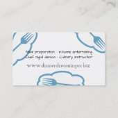 carte de visite culinaire rêveur de restauration (Dos)