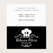 Carte De Visite Culinaire | Toque (Extérieur déplié)