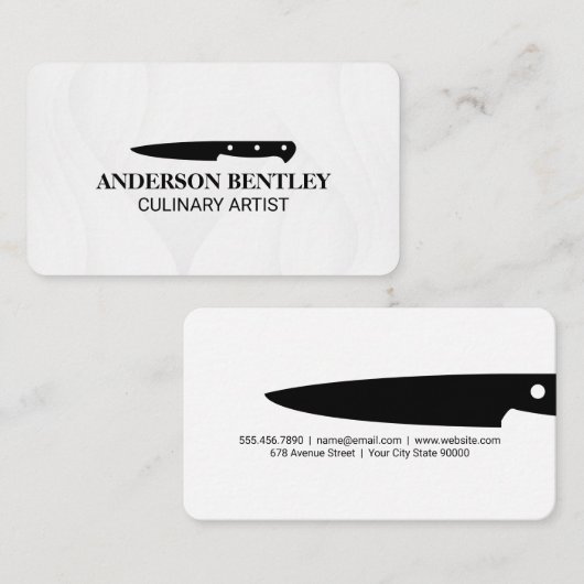 Carte De Visite Culinary Arts | Knife (Devant / Derrière)
