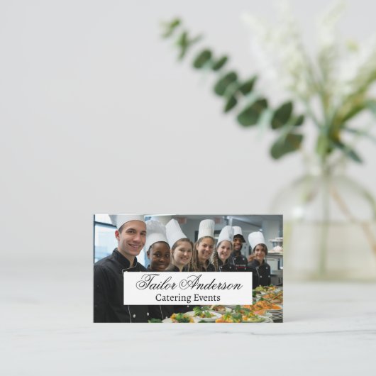 Carte De Visite Culinary Chef Catering Staff (Debout devant)
