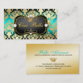 Carte De Visite Culot d'Aqua de Ciao Bella de 311 noirs de jais (Devant / Derrière)