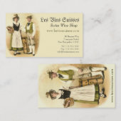 Carte De Visite Cultivateurs suisses de vin dans le costume (Devant / Derrière)