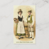 Carte De Visite Cultivateurs suisses de vin dans le costume (Dos)