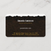 Carte De Visite Cultiver les semis dans l'agriculture du sol Horti (Dos)