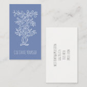 Carte De Visite Cultiver Vous-Même Branche Enmêlée Fumée Bleu (Devant / Derrière)