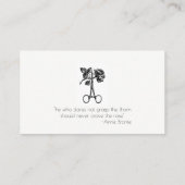 Carte De Visite Cultiver Vous-Même Coach Vie Ou Thérapeute (Dos)