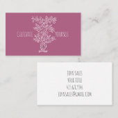 Carte De Visite Cultiver Vous-même Entwin Branche Rose Madder (Devant / Derrière)