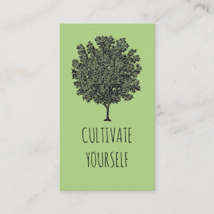 Carte De Visite Cultiver Vous-Même Fruit Arbre Vert