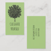 Carte De Visite Cultiver Vous-Même Fruit Arbre Vert (Devant / Derrière)