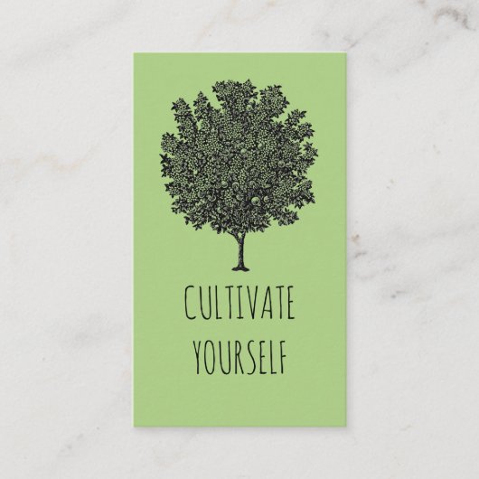 Carte De Visite Cultiver Vous-Même Fruit Arbre Vert (Devant)