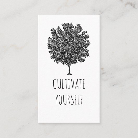 Carte De Visite Cultivez-vous arbre fruitier de floraison (Devant)