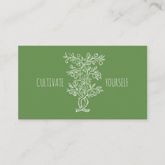 Carte De Visite Cultivez-vous Forêt Verte de Branche Entrelacée (Devant)