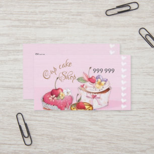 Carte De Visite Cup cake rose