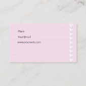 Carte De Visite Cup cake rose (Dos)