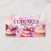 Carte De Visite Cup cakes Baker Bakery Treats Pink (Devant)