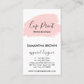 Carte De Visite Cup moderne rose Instruction Logo personnalisable (Devant)