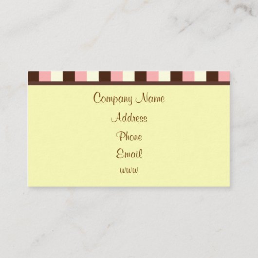 Carte de visite Cupcake (Dos)