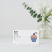 Carte De Visite Cupcake (Debout devant)