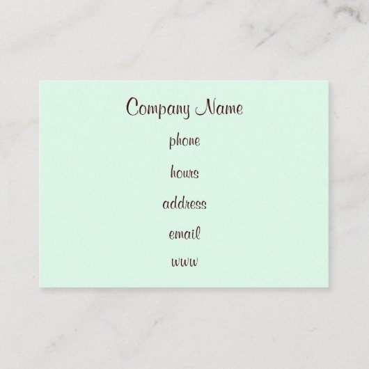 Carte de visite Cupcake (Dos)